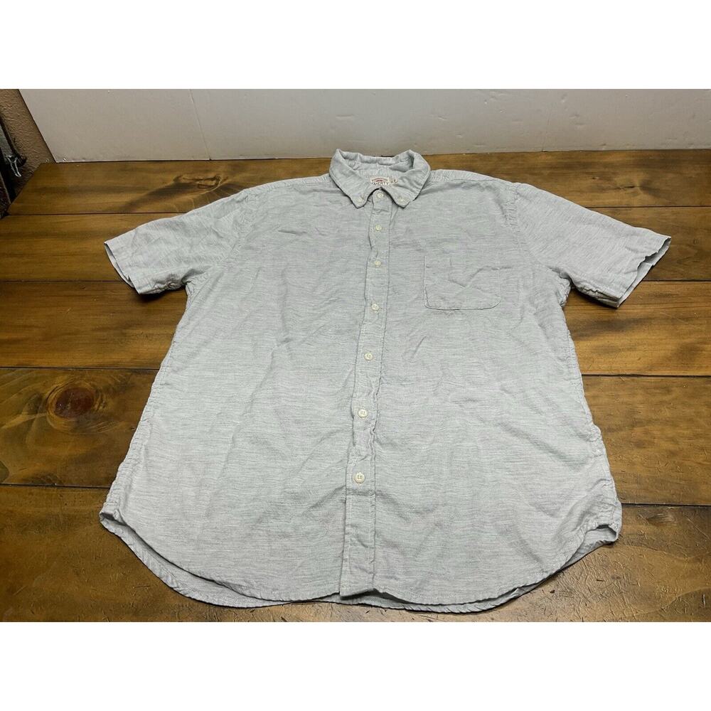 Faherty Gray Casual Button Down Shirt Relaxed Fit